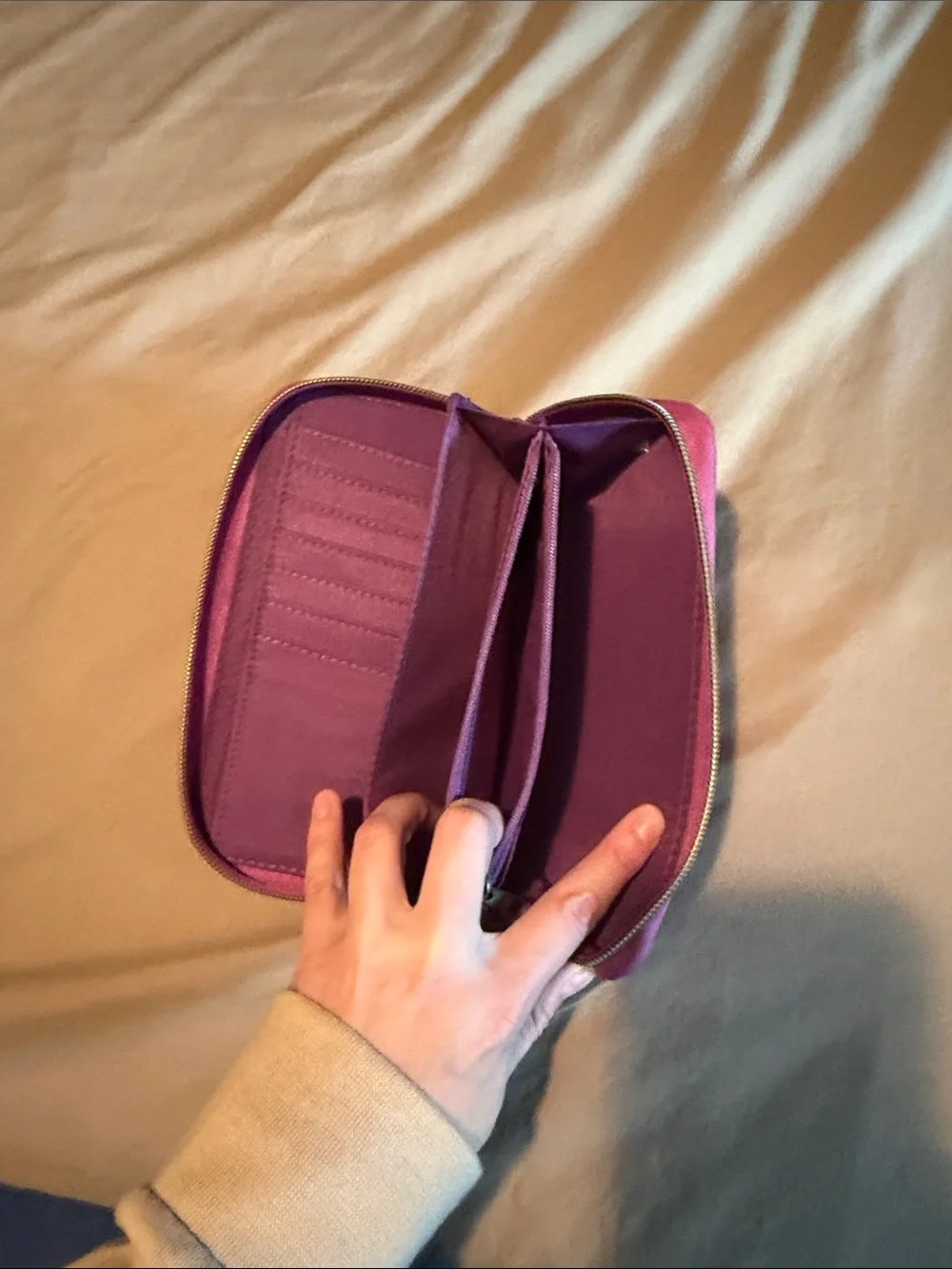 Travelon Hot Pink Zip-Around Wristlet Wallet